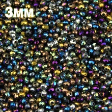 JHNBY, 3 мм, 200 шт, плоские круглые бусины с австрийскими кристаллами, цветные шарики, поставка браслетов и ожерелий, изготовление ювелирных изделий своими руками