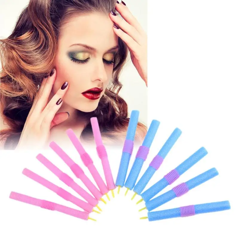 

12PCS Soft Hair Curler Roller Curl Hair Bendy Rollers DIY Magic Hair Curlers Tool Styling Rollers Spong Magic Hair Curlers Tool