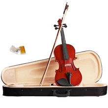 Violin 4/4 Full Size Natural Acoustic Fiddle Wood with Outfit for Students Beginners Musical Instruments