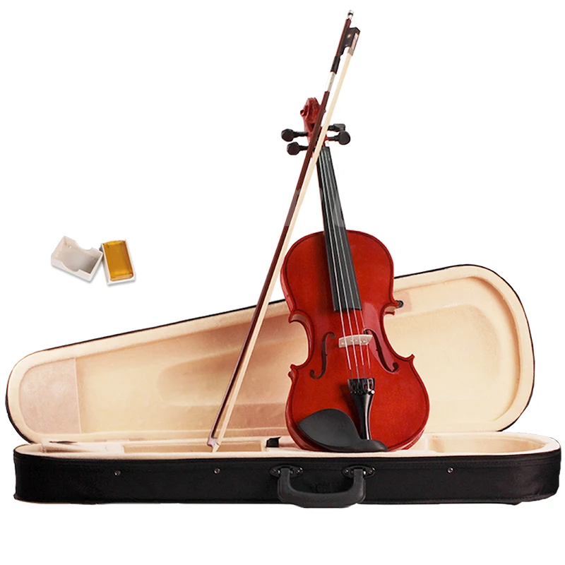 

Violin 4/4 Full Size Natural Acoustic Fiddle Wood with Outfit for Students Beginners Musical Instruments