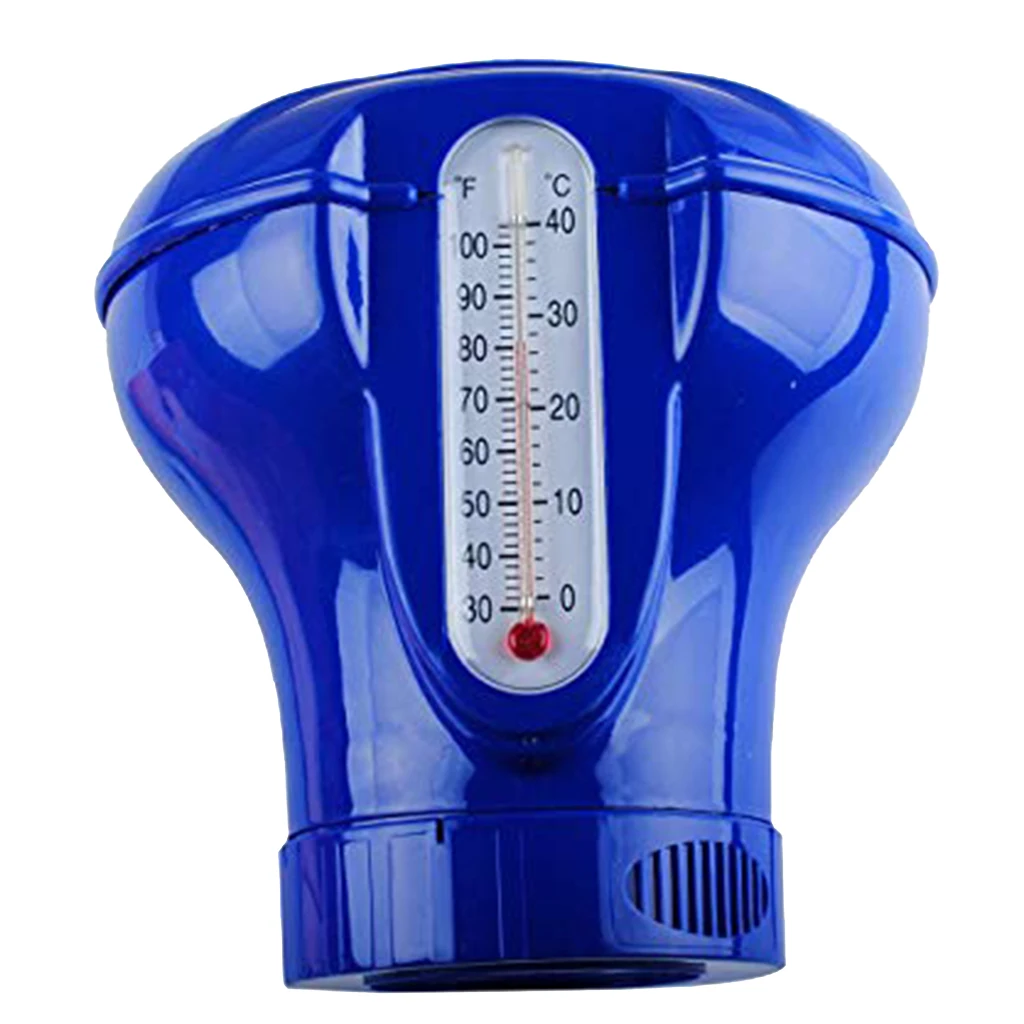 Swimming Pool 8 inch Chlorine Bromine Floating Dispenser with Thermometer Removable Lid Kits for Hot Tub Spas Tablets | Спорт и