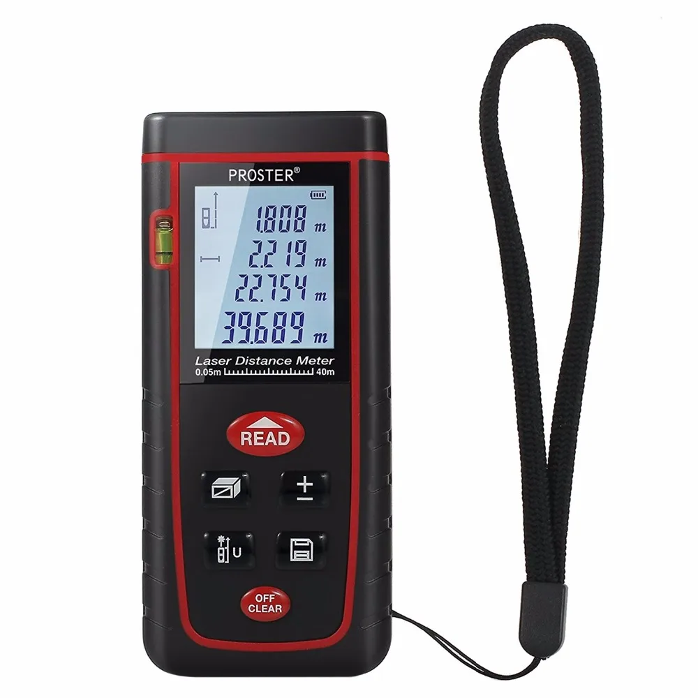 

40M Laser Range Finder Tape Measure Tool Diastimeter Measure Roulette Rangefinder Portable Tool Roulette Distance Meter