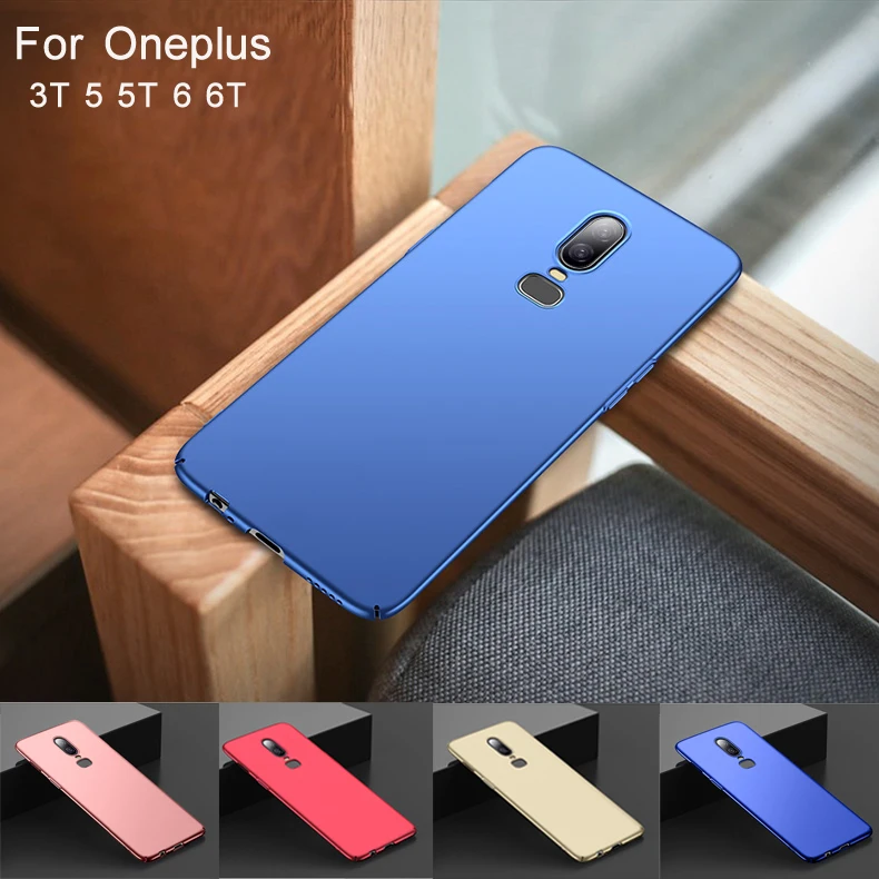 

Rose Gold Case For Oneplus 6T 5T 5 3T Simple Plastic Shockproof Back Cover For One Plus On 3 5 6 T PC Hard Phone Coque Capa
