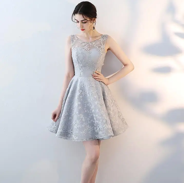 Элегантное вечернее платье Vestido de Festa ТРАПЕЦИЕВИДНОЕ женское с коротким рукавом