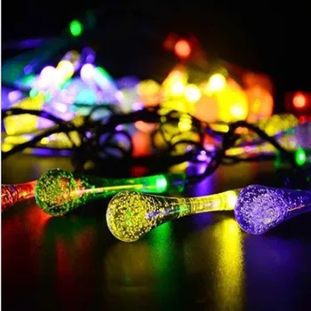 

2018 New Fashion Lighting Strings 1.5M 10LED Colorful Glow Water Drop String Lights Party Wedding Decor Lights Drop Shipping