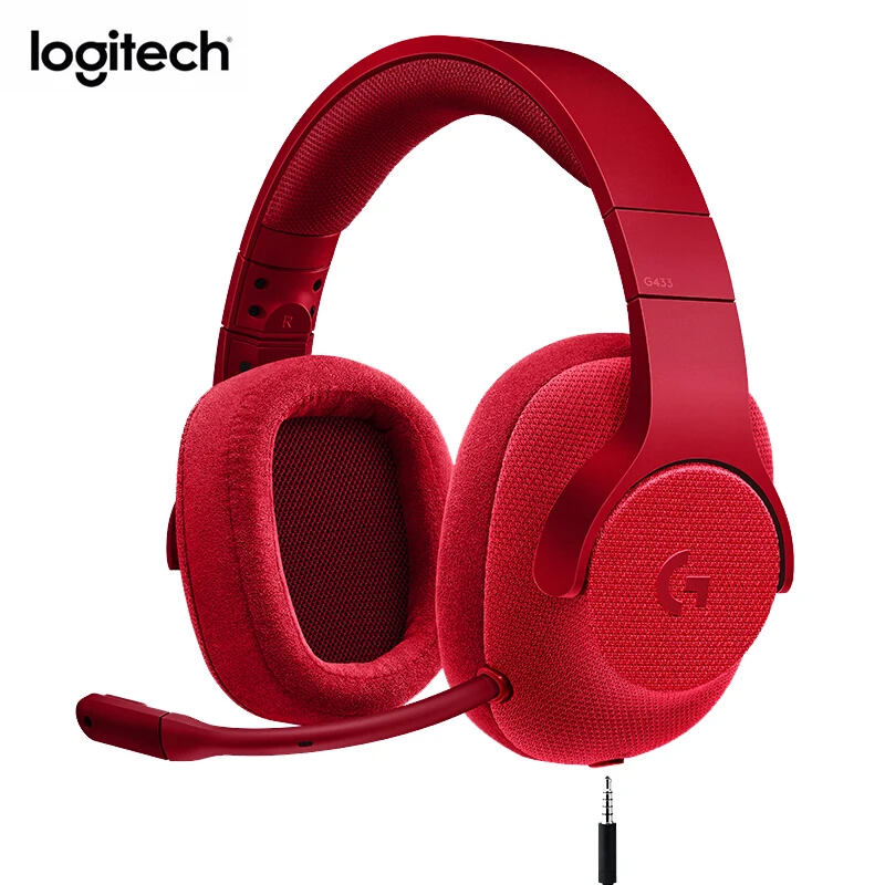 Оригинальная Проводная игровая гарнитура logitech G433 с объемным звуком 7,1, с микрофоном для FPS PUBG, наушники для ноутбука PS4 Xbox One PC
