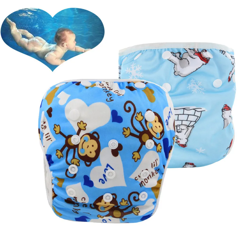 Baby washable swim diapers baby girls Boys swimwear Reusable Infant