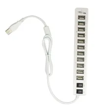 

New 12 Ports High Speed 2-ON / OFF Sharing Switch USB2.0 HUB for Laptop PC Notebook For Mac A9