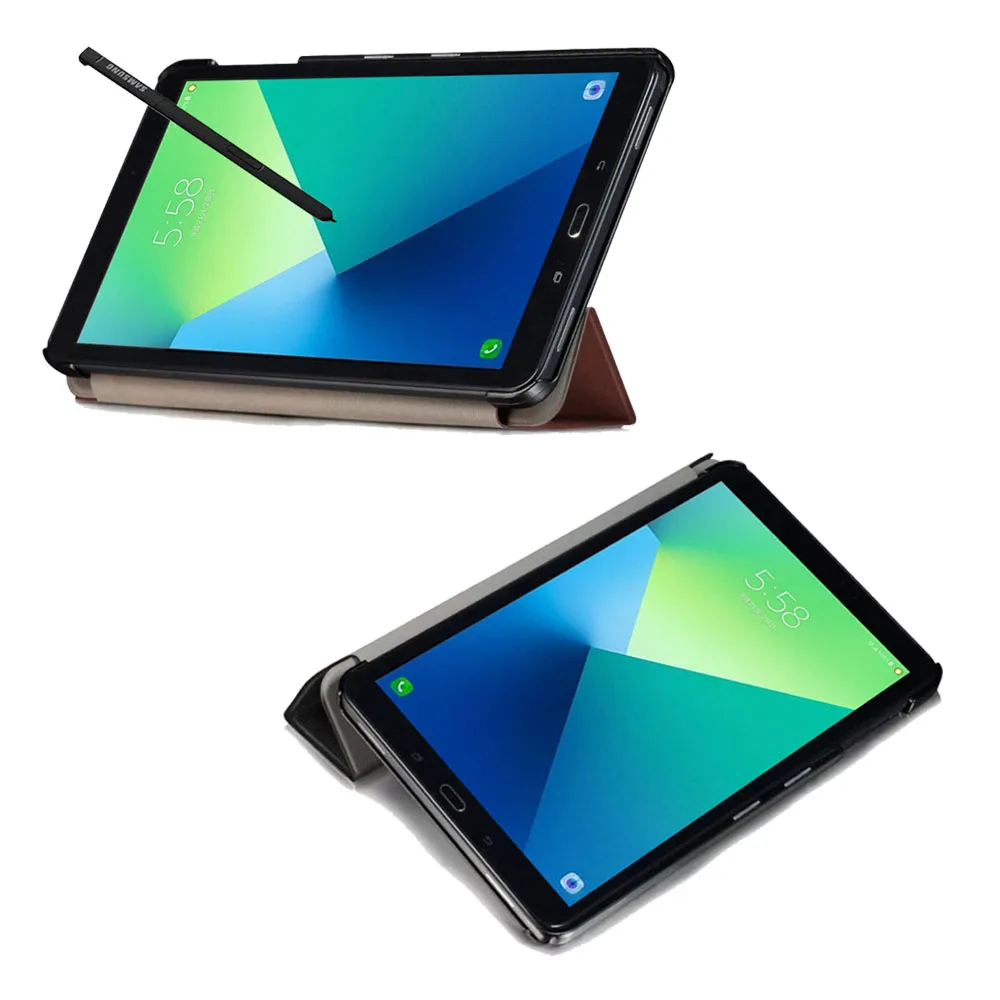 Tablet Samsung Galaxy Galaxy Tab a6 10.1 com Caneta s Case de Tablet Capa Flip Ultra Slim Sm-p580 P585 Shell Inteligente Case - Imagem 6