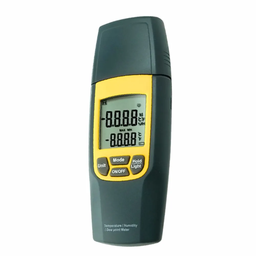 

Handheld Thermometer Degree C/ Degree F Temperature Relative Humidity Dew Point Tester Tool