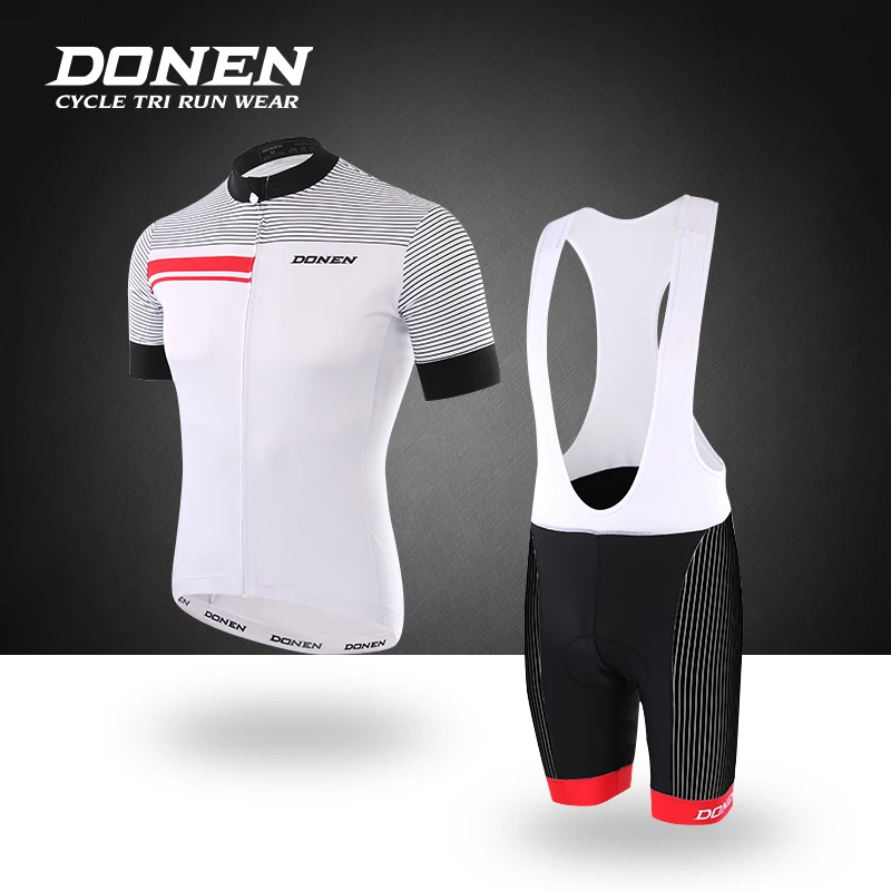 

DONEN Bicycle Racing Team Short Sleeve Maillot Ciclismo Men's Cycling Jersey Kits Summer breathable Cycling Clothing Sets