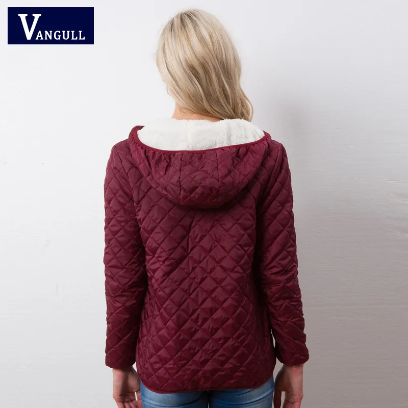 Autumn 2018 New Parkas basic jackets Female Women Winter plus velvet lamb hooded Coats Cotton Winter Jacket Womens Outwear coat