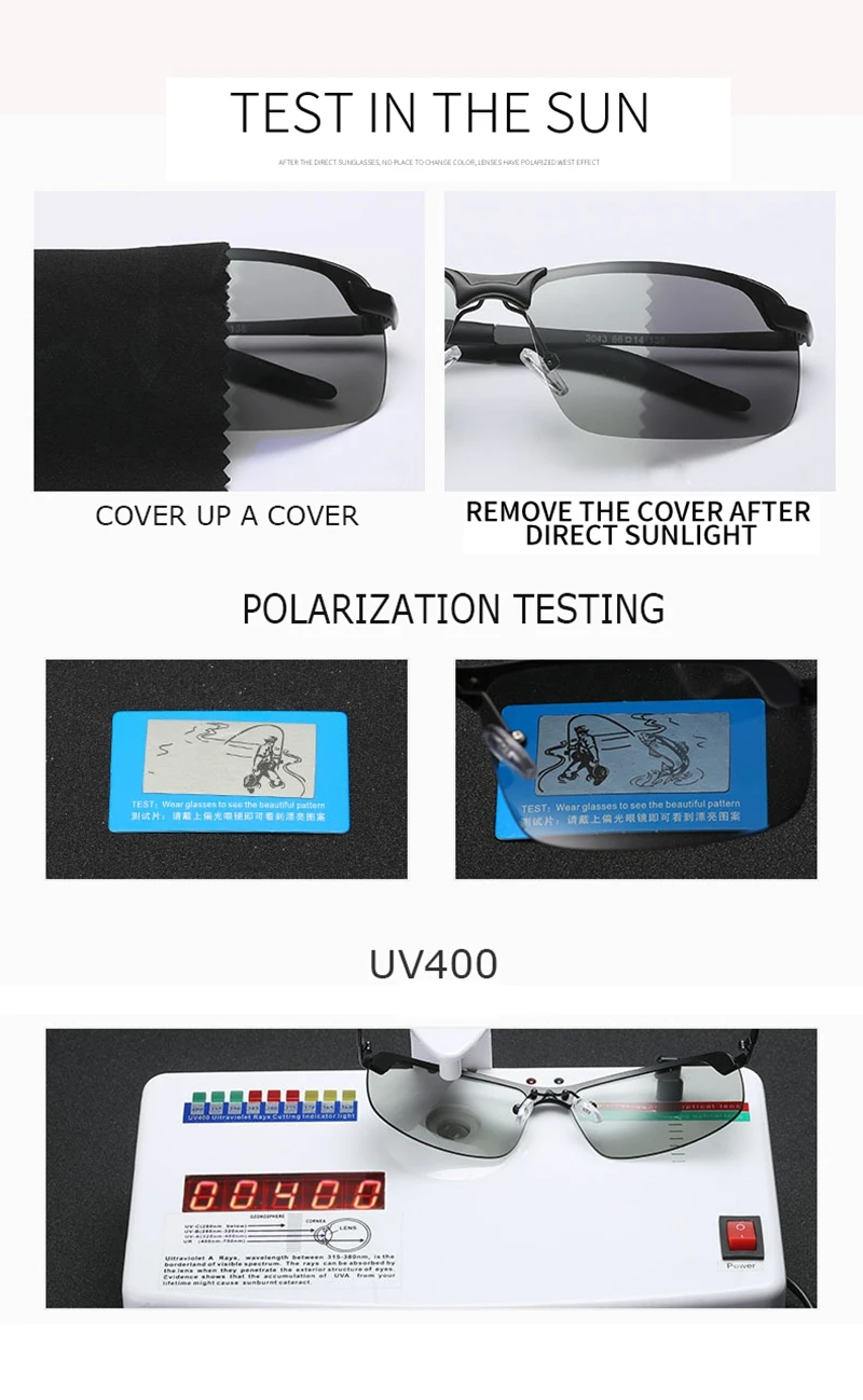 BELMON, поляризационные солнцезащитные очки, мужские, фирменный дизайн, для вождения, интеллектуальные, фотохромные, солнцезащитные очки для мужчин, для вождения, UV400, RS719