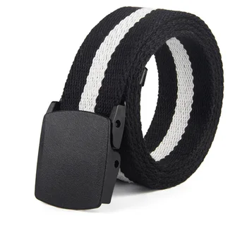

New Designer Candy Colors Men Unisex Boys Classic Plastic Metal Buckle Plain Webbing Cotton Canvas Belt Accessories Belts