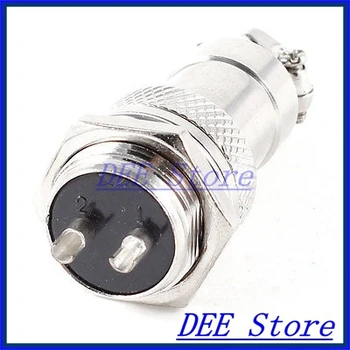 

Panel Mount Universal Aviation Connector Plug 16mm Dia Screw GX16 2Pin