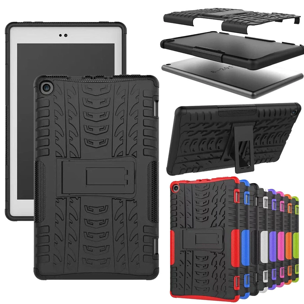 Colorful bracket tablet case 8 inch universal For Amazon Kindle Fire HD 2017/2018 Hybrid Rubber Stand Case Cover|Чехлы для планшетов