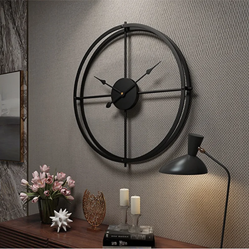 Reloj de pared creativo 2019 de diseño moderno para oficina en el hogar decorativo colgante sala de estar clásico breve Reloj de pared de Metal Reloj de pared creativo 2019 de diseño moderno para oficina en el hogar decorativo colgante sala de estar clásico breve Reloj de pared de Metal
