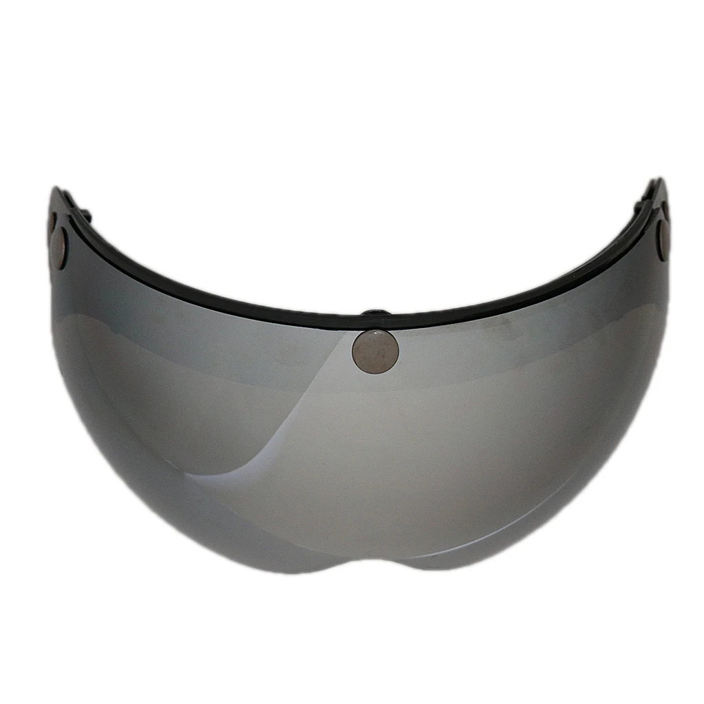 

Universal 3 Snap-Button Visor for 3/4 Open Face Motorcycle Helmet Wind Shield Flip Up Universal 3-Snap fitment