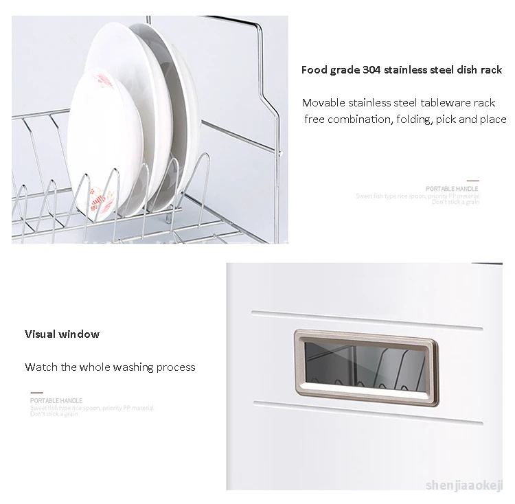 Бытовой посудомоечная машина высокотемпературной стерилизации dishwash машина Автоматическая рабочего кухонная посудомоечная машина 220v 2000W
