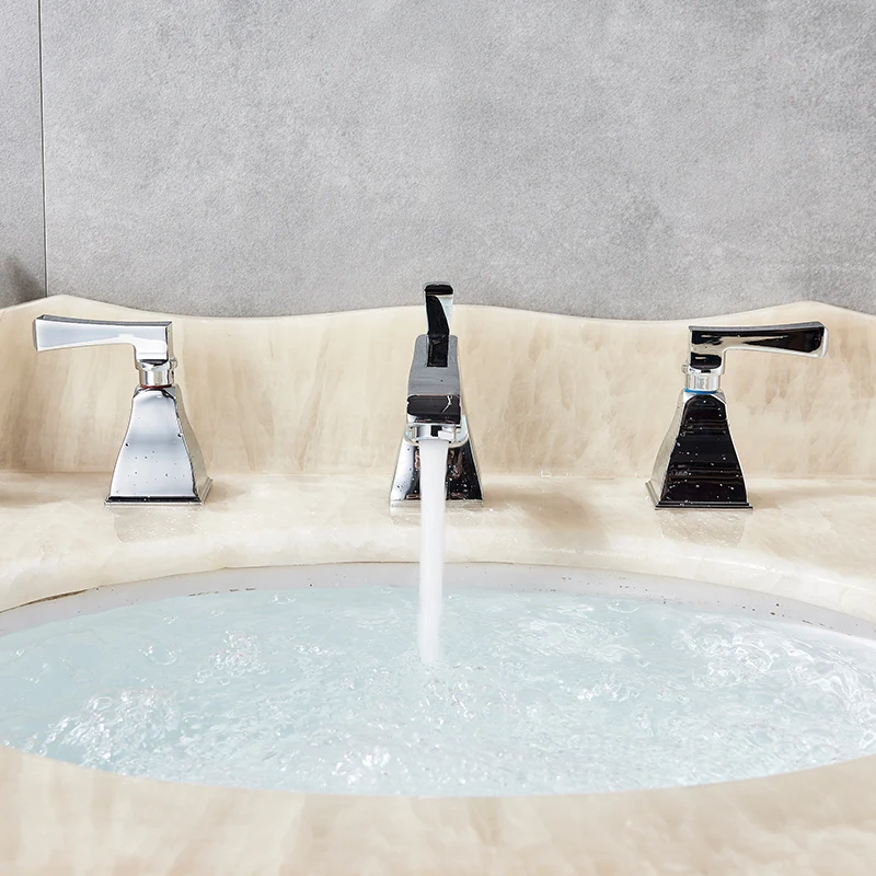 quyanre wanfan frap  Basin Faucet basin mixer waterfall bathroom mixer shower faucets bath water mixer Deck Mounted Faucets taps3