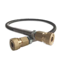 Special Offers Acecare Paintball High Pressure Hose with Spring Wrapped for Pneumatics Equipment 50cm/1m Long M10*1 x M10*1 Male thread