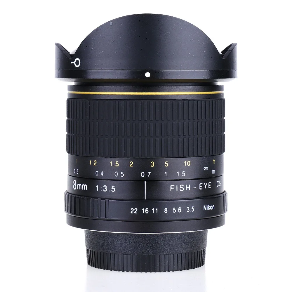 8 мм F/3,5 ультра широкоугольный объектив рыбий глаз для Nikon DSLR камеры D3100 D3200 D5200 D5500 D7000 D7200 D800