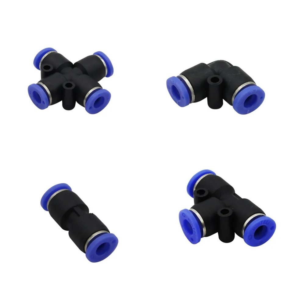 

Straight Elbow Three-Way Four-Way Slip lock Quick Connectors Butt Reptile Joints Pneumatic Pipe Fittings Hose Splitters 100 Pcs