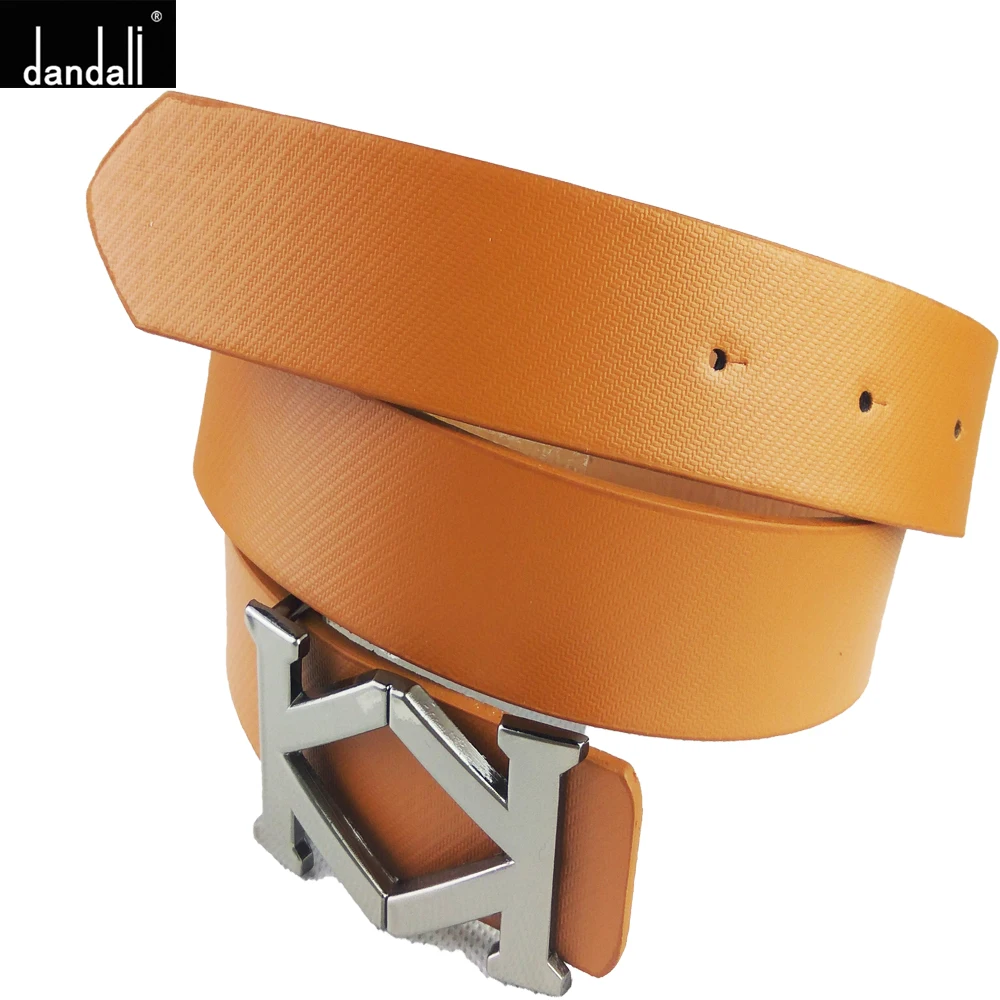 

DANDALI leather belts for men's brand Flat Buckle Simple Black Strap Designer High Quality vintage jeans Letter belt