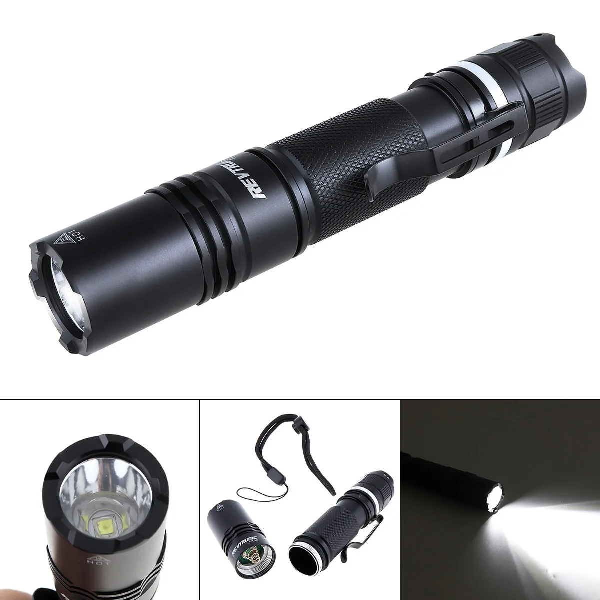 

Waterproof F20B 800 Lumens XM-L2 LED Flashlight Torch Lamp 3 Mode Portable LED Flash Light for Camping Night Riding Camping
