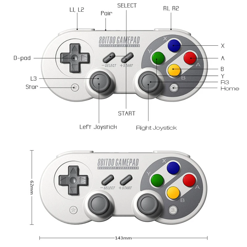 8bitdo SF30 Pro/SN30 Pro Беспроводной Bluetooth геймпад пульт дистанционного управления Джойстик для Nintendo Switch Windows Android Mac Паровая баня