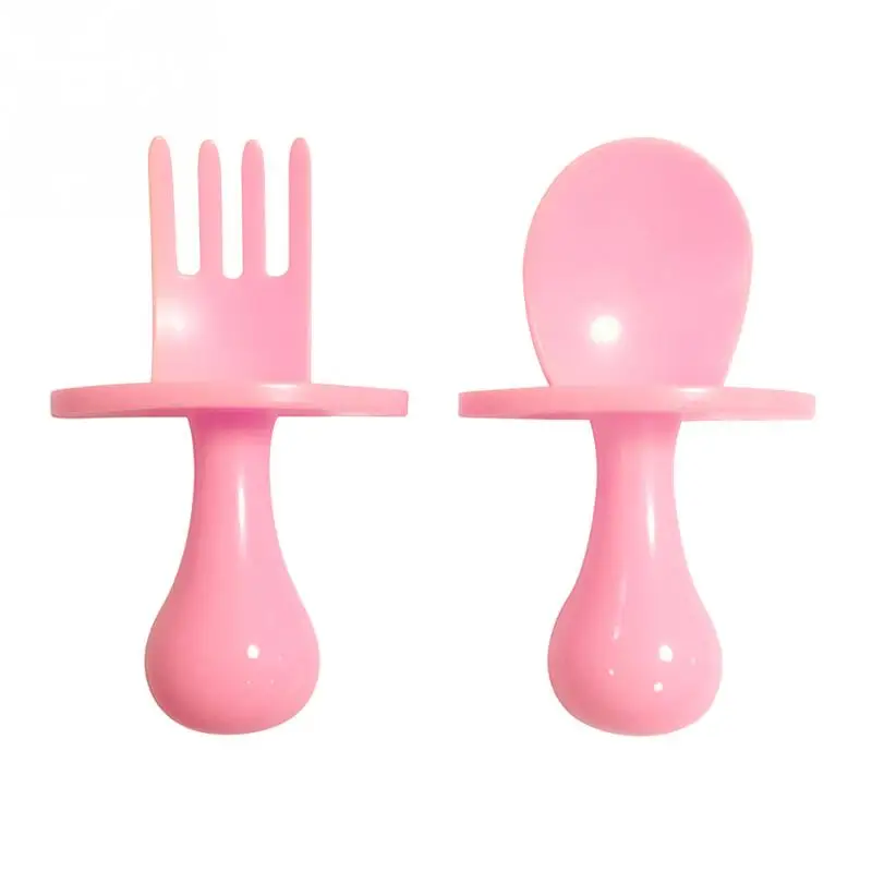 

Spoon Fork Utensil Silicone Chewtensils, Baby Fork and Spoon Set, Training Utensils, Baby Led Weaning Stage 1 for Ages 6 Months