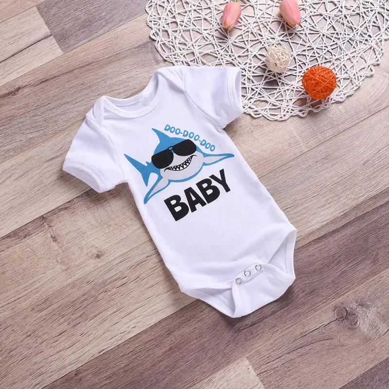 

Newborn Toddler Baby Boys Girls Rompers Infant Girls Boys Short Sleeve Clothing Cartoon Funny Letter Jumpsuit For New born Baby