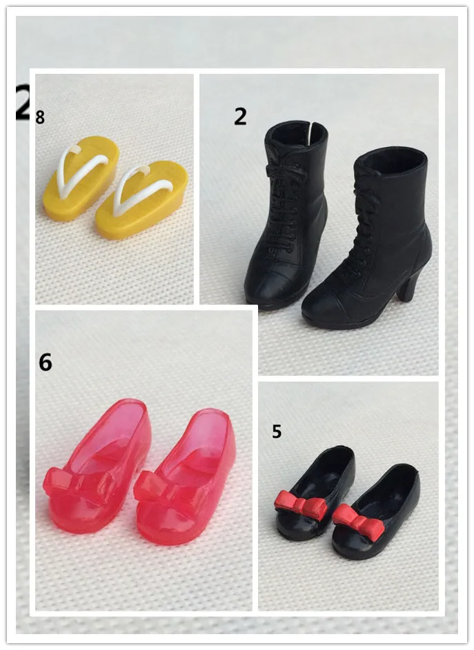 

Free shipping 1/6 fashion 4pair Doll shoes Doll Accessories for Blyth Licca Azone Doll Best Gift Toy