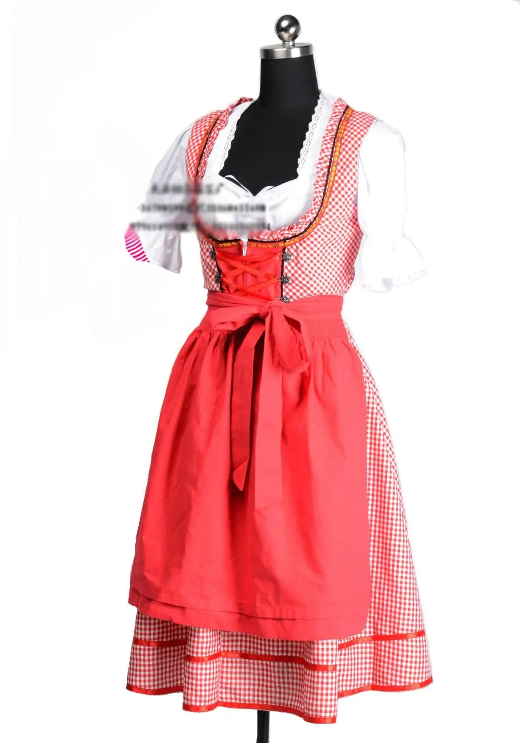 Дамы Октоберфест дирндль таверниер фестиваль карнавальный костюм Deguisement короткие 3 шт. официантка пиво горничной девушка нарядное платье - Цвет: Style 2