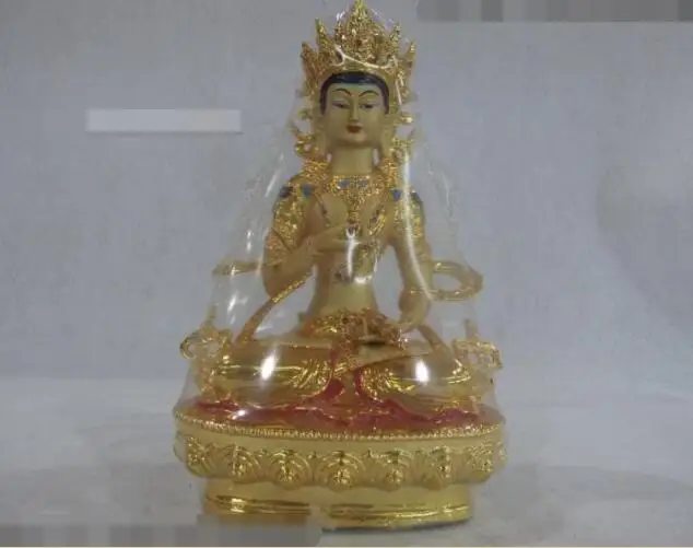 

S03554 8 Tibet Buddhism Bronze Copper Gild Painted Vajradhara Vajrasattva Buddha Statue (B0328)