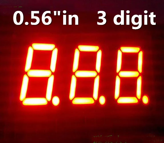 0 56 дюймов красный 3 значный светодиодный дисплей модуль общий анод DIP цифровая