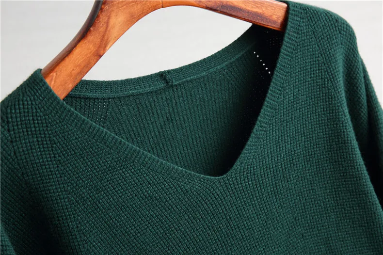 INNASOFAN свитер женский Осень-зима толстый свободный облегающий свитер Евро-американский модный свитер с v-образным воротником и длинными рукавами