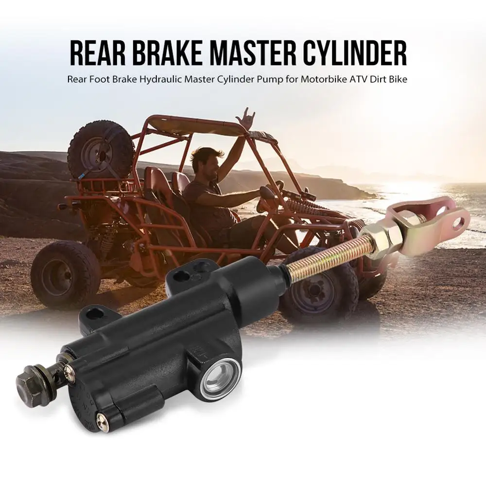 Universal Rear Brake Cylinder Motorcycle Folding Hydraulic Master Cylinder Pump for Motorcycle Dirt Bike ATV Black