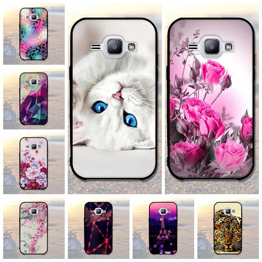 Роскошный чехол с рисунком для Coque Samsung Galaxy J1 J100 J100f J100H Искусственный Мягкий