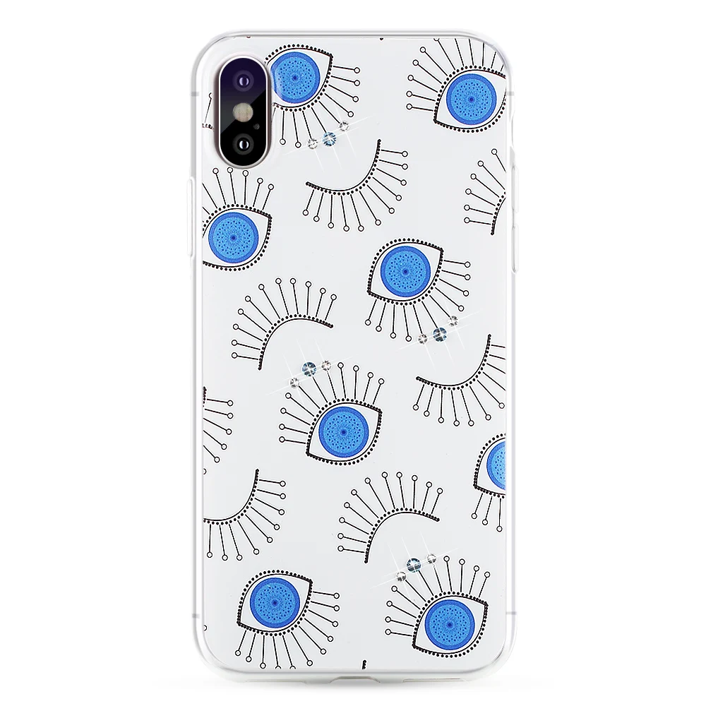 KINGXBAR принципиально для iPhone х чехол кристаллами Swarovski Прозрачный X случаях