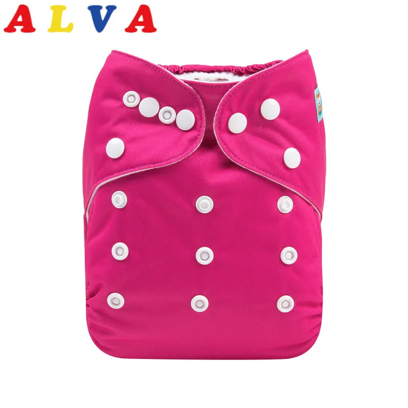 

ALVABABY Baby Solid Cloth Diaper Reusable Cloth Nappy with 1pc Microfiber Insert