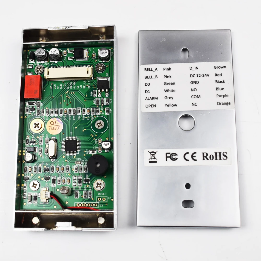 Светодиодный RFID 13,56 МГц система контроля доступа Бесконтактная карта автономная 2000 пользователей металлический чехол для контроля доступа к двери