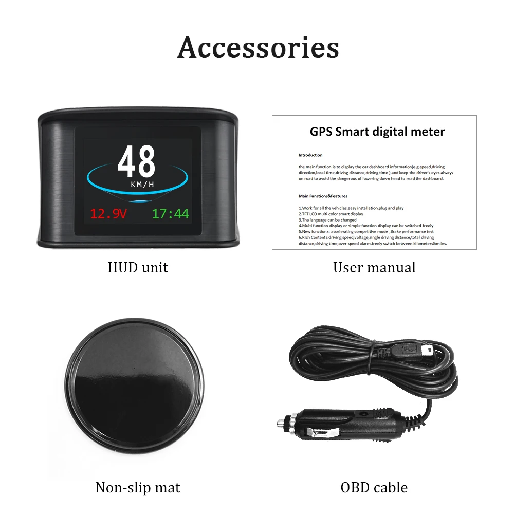 Новый Автомобильный датчик скорости Hud OBD GPS проектор автомобиля дисплей на