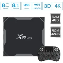 X96 Max Smart tv box android 8.1 Amlogic S905X2 Quad Core 4GB 64GB 2.4G&5GHz Wifi android 8 1 4K Set top tv box X96Max mini box 
