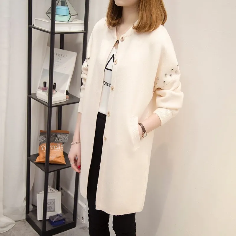 

2019 New Fashion Autumn Spring Women Sweater Cardigans Casual Warm Long Design Female Knitted Coat Cardigan Sweater Lady