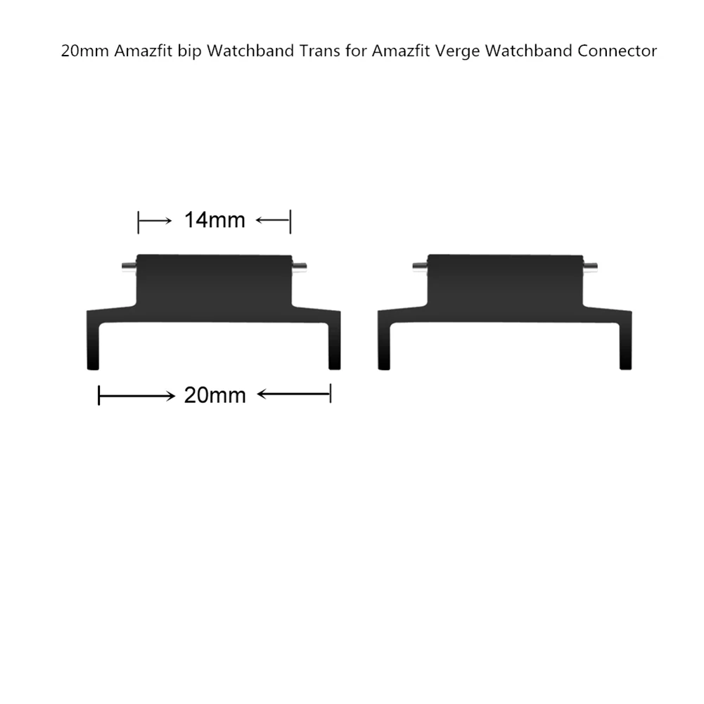 Смарт-ремешок конвертер 4 шт. 20 мм ремешок для наручных часов пружинный разъем для Xiaomi Huami Amazfit 3 Verge аксессуары