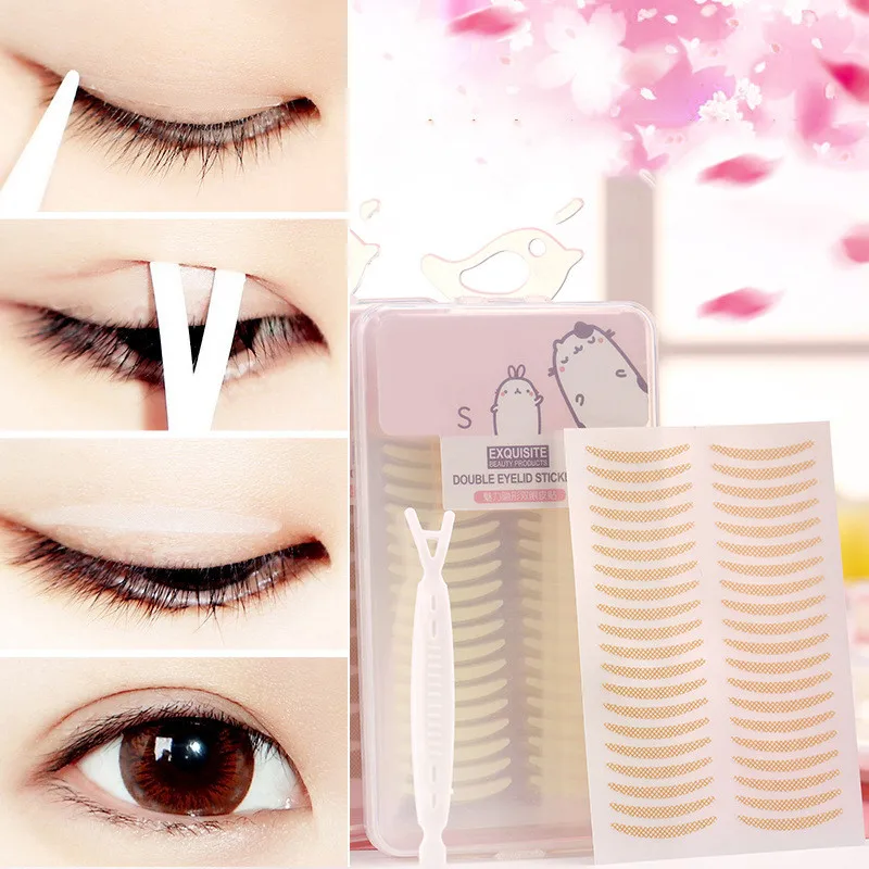 

480 stikers Invisible lace double eyelid stickers Breathable nature eyelid tape Ultra-thin single side double eyelid tape tool