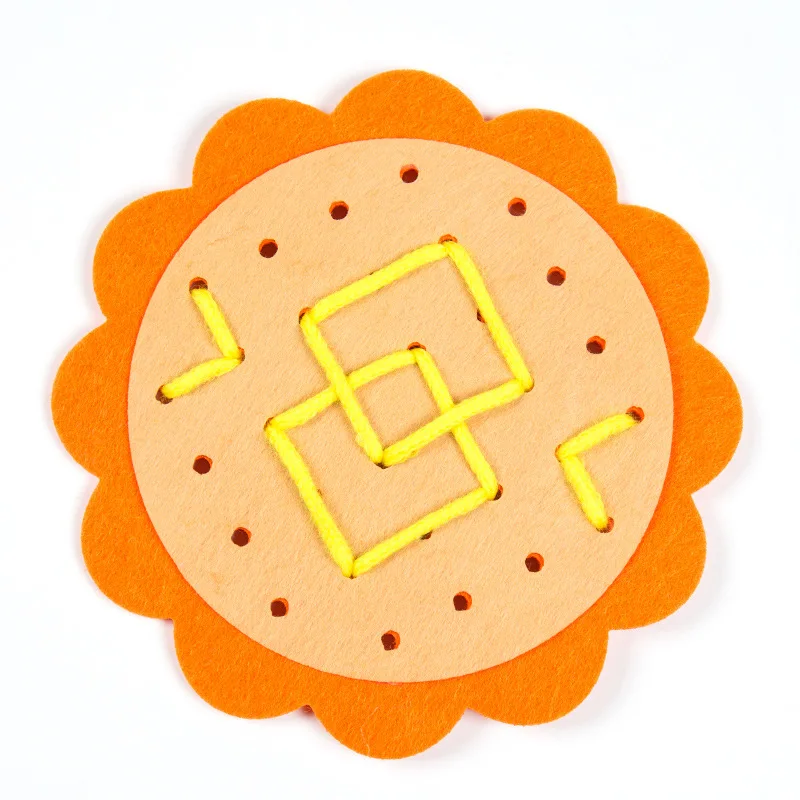 Монтессори игрушки ручной работы 3D деревянные игрушки для детей Раннее Обучение образовательная Математика детские игрушки День рождения Обучающие Детские игрушки подарок - Цвет: Orange