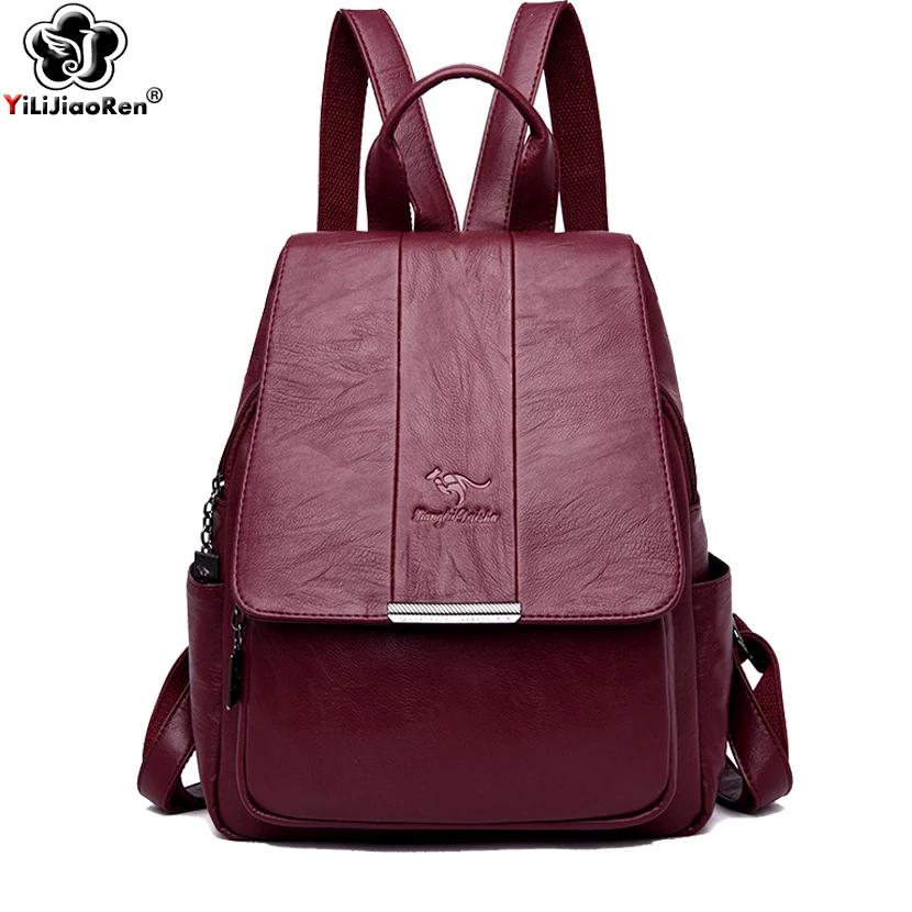 

Fashion Women Backpack Designer High Quality Leather Women Bag Large Capacity Student School Bags Backpacks Travel Bags Mochila