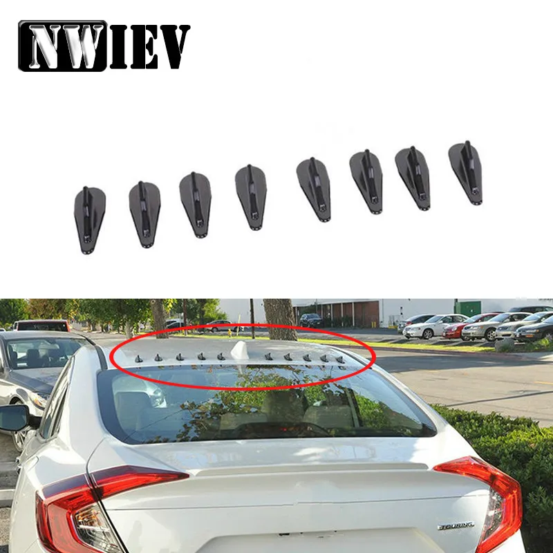 NWIEV Авто крыша автомобиля Акула плавники спойлер крыло для Audi B5 A6 C5 C6 A5 Q5 Q7 Hyundai 2017